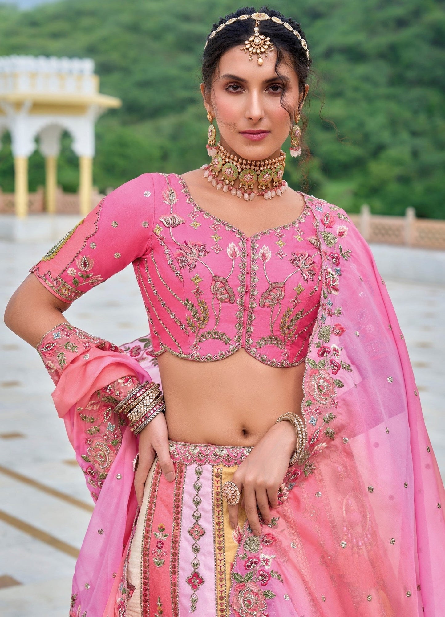 "Desi lehengas for American celebrations." 