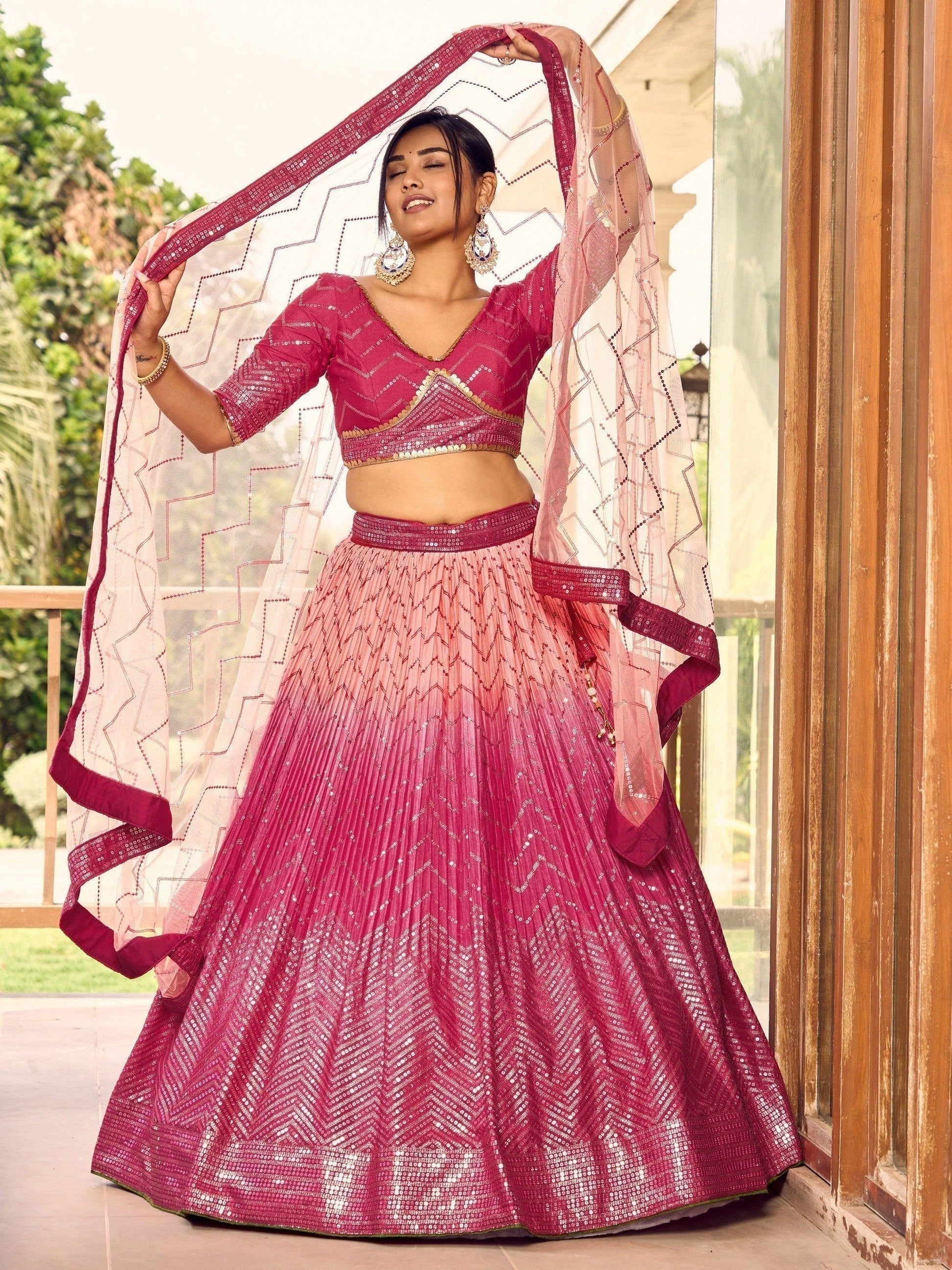 "Desi lehengas for American celebrations."