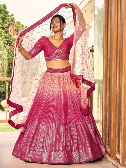 "Desi lehengas for American celebrations."