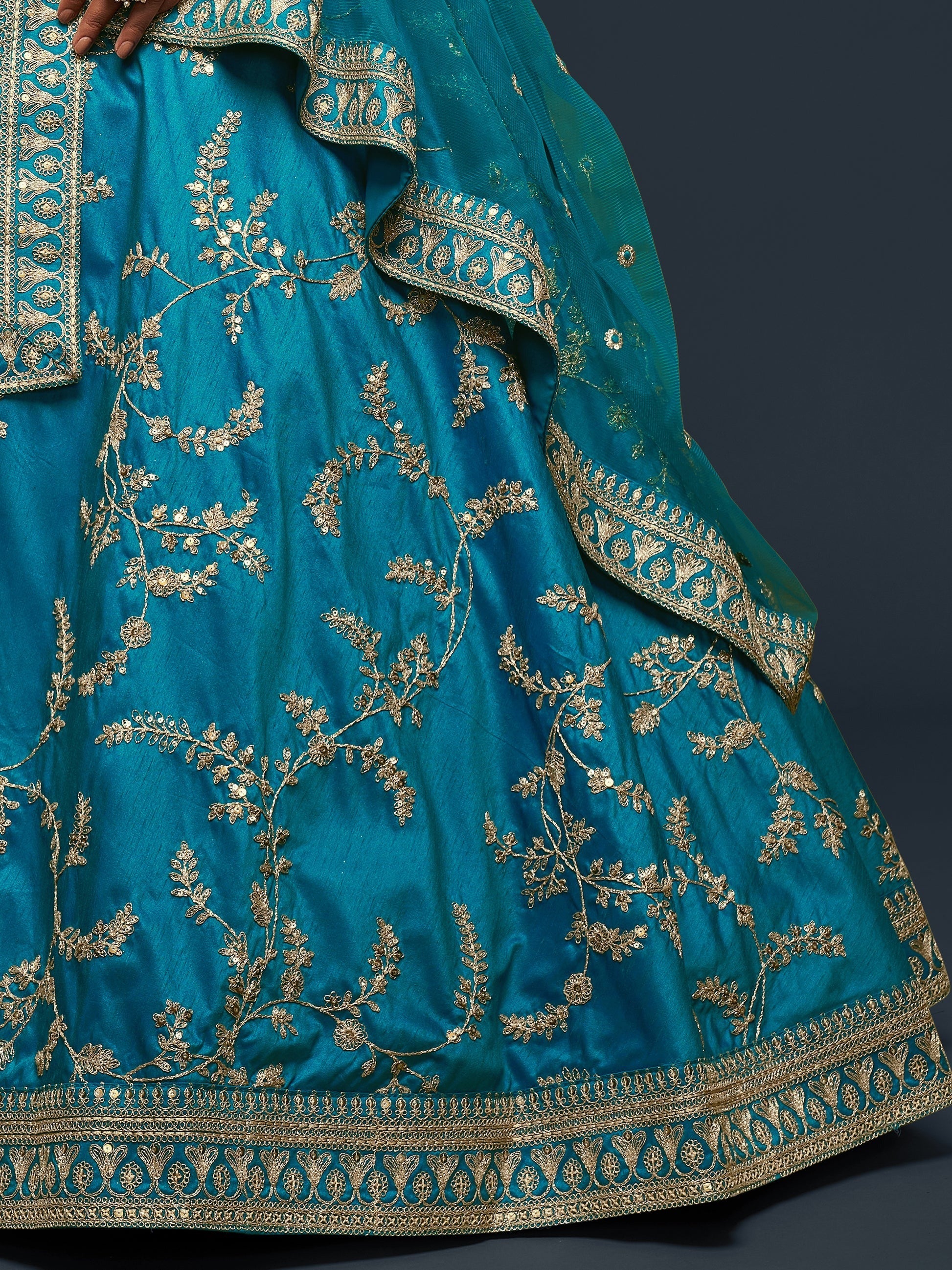 "Celebrate traditions in the USA with our lehengas."