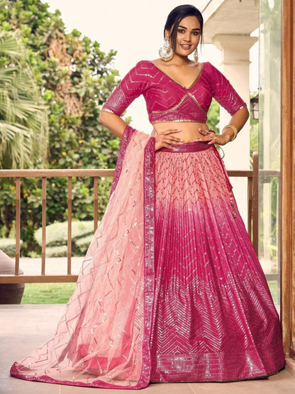 "Desi lehengas for American celebrations."
