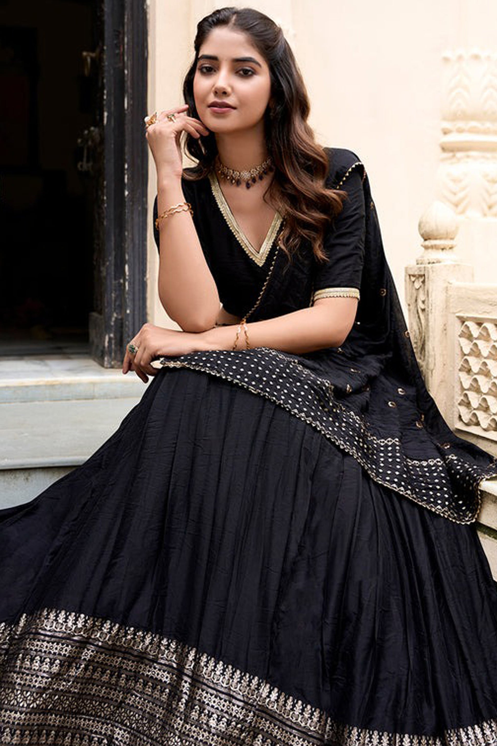 "Cultural event lehengas for Indian families in America." 