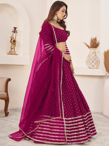 "Desi lehengas for American celebrations." 