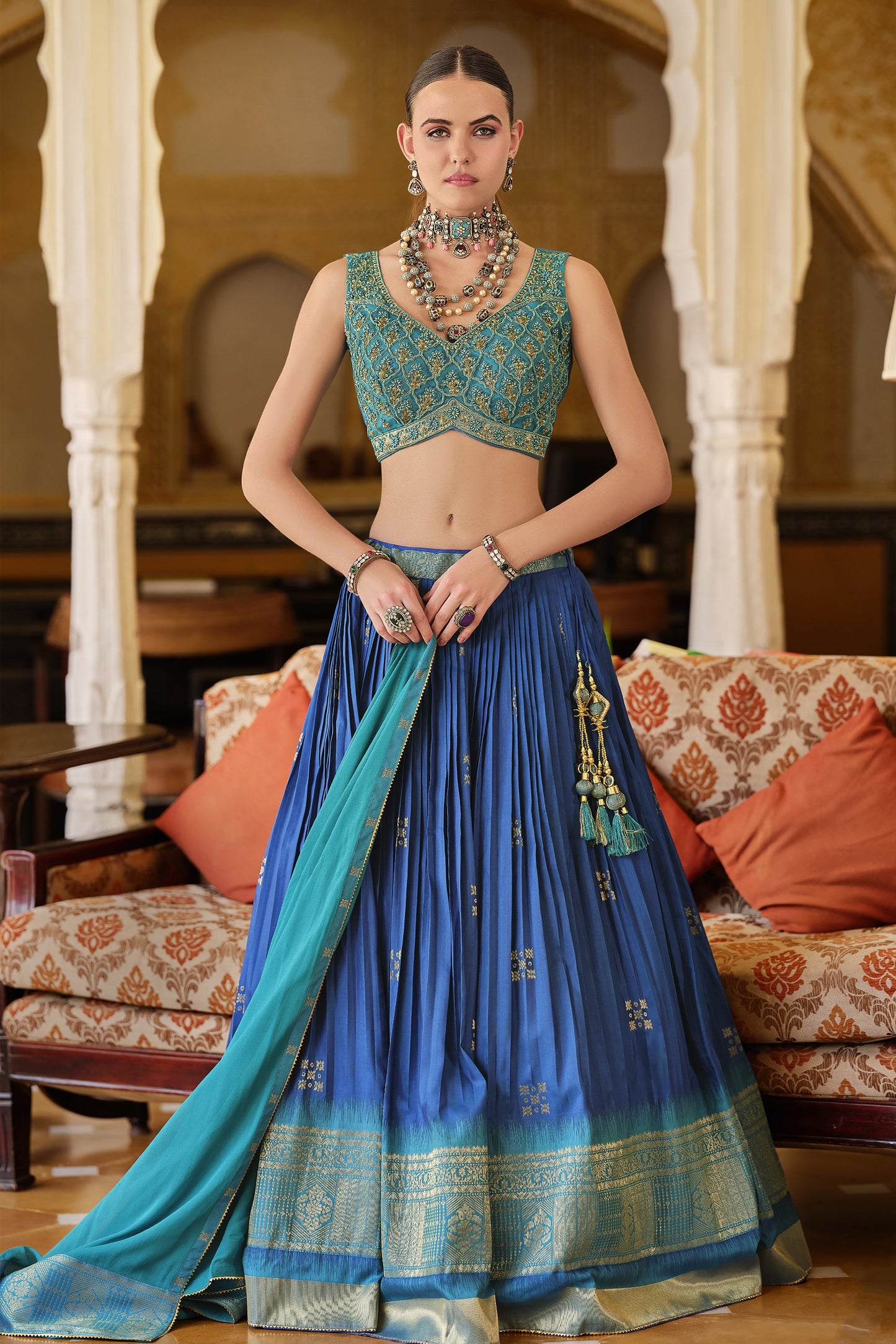 "Lehengas to light up any cultural event in the USA." 
