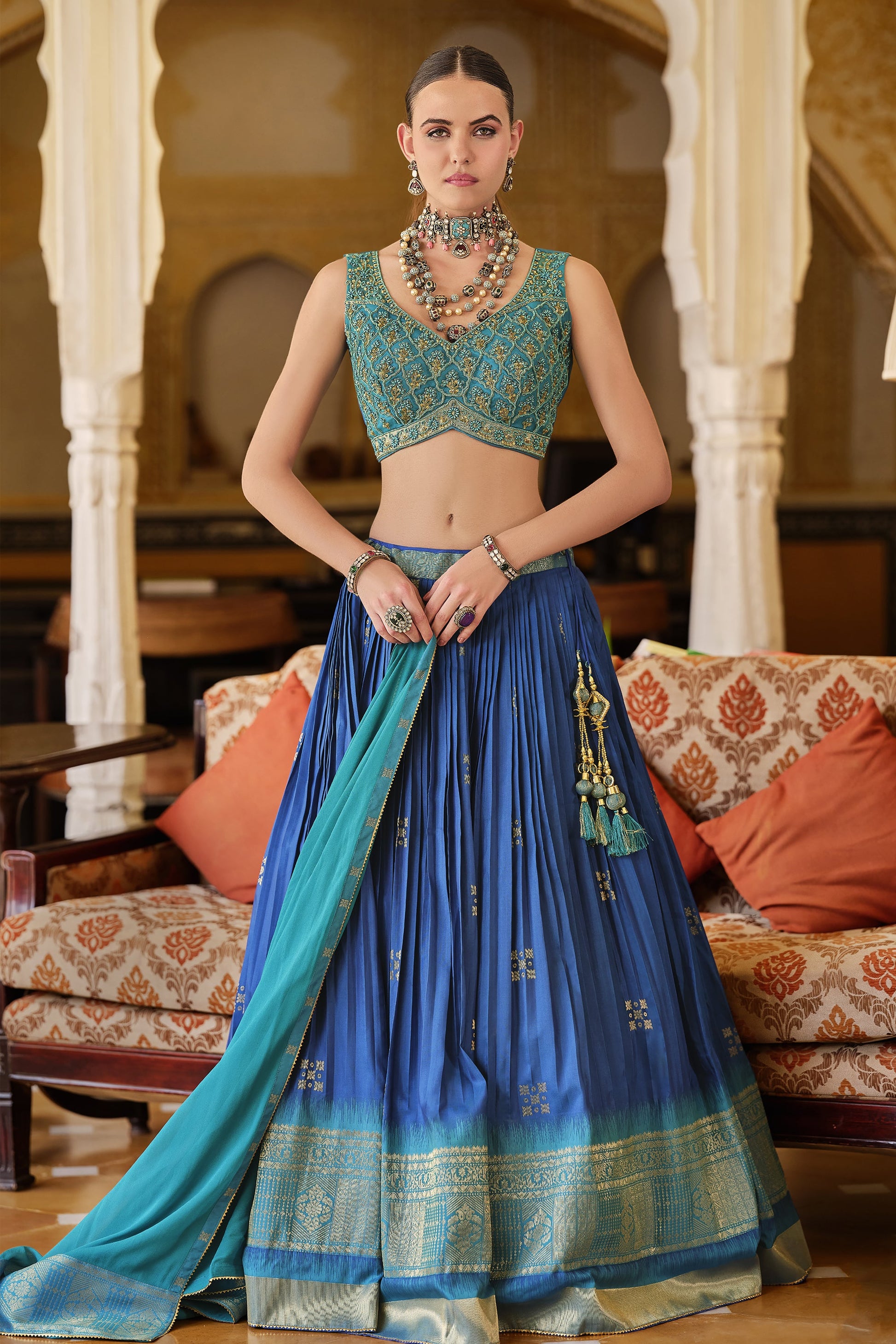 "Lehengas to light up any cultural event in the USA." 