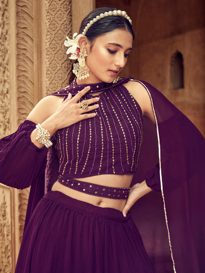 "Celebrate Indian roots in the U.S. with our lehengas."