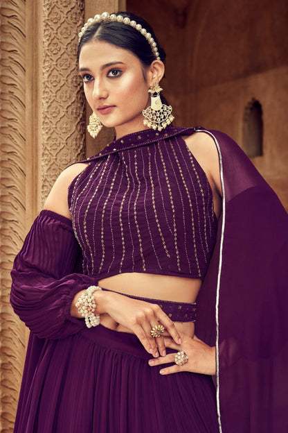 "Celebrate Indian roots in the U.S. with our lehengas."