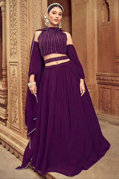 "Celebrate Indian roots in the U.S. with our lehengas."