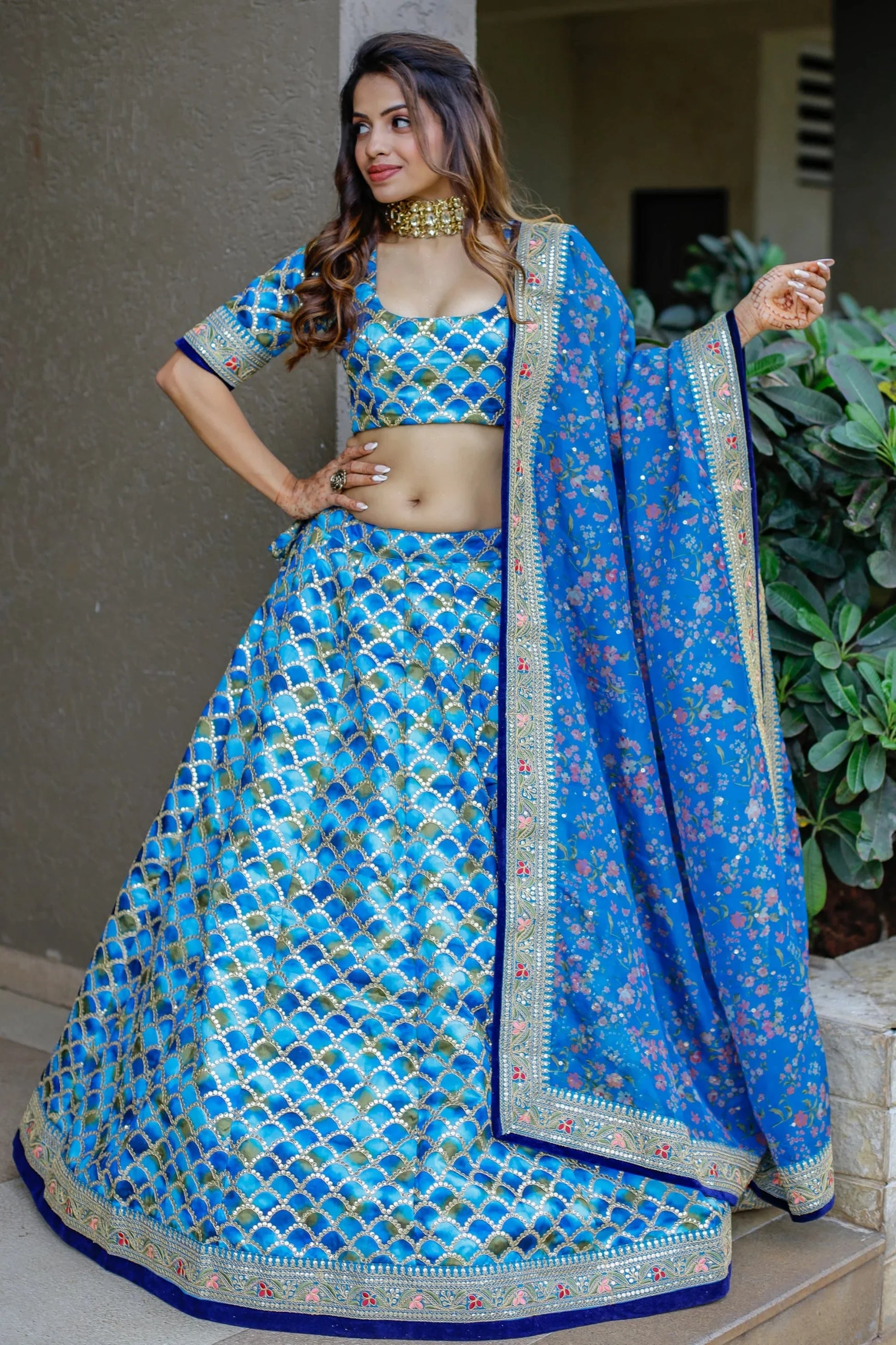 "Authentic Indian lehengas delivered in the USA." 