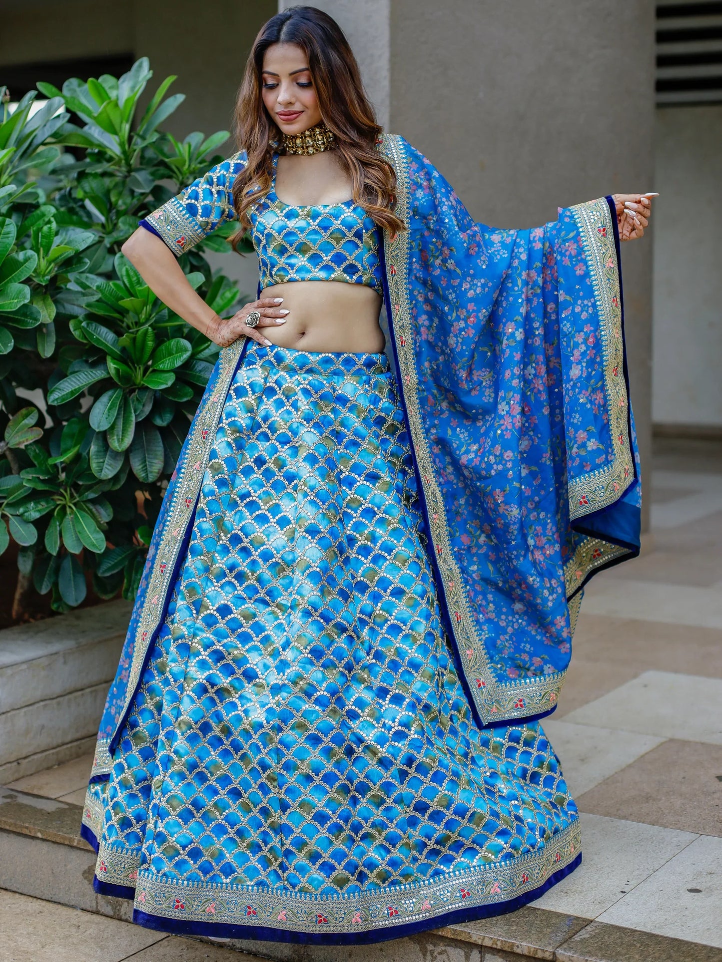 "Authentic Indian lehengas delivered in the USA." 
