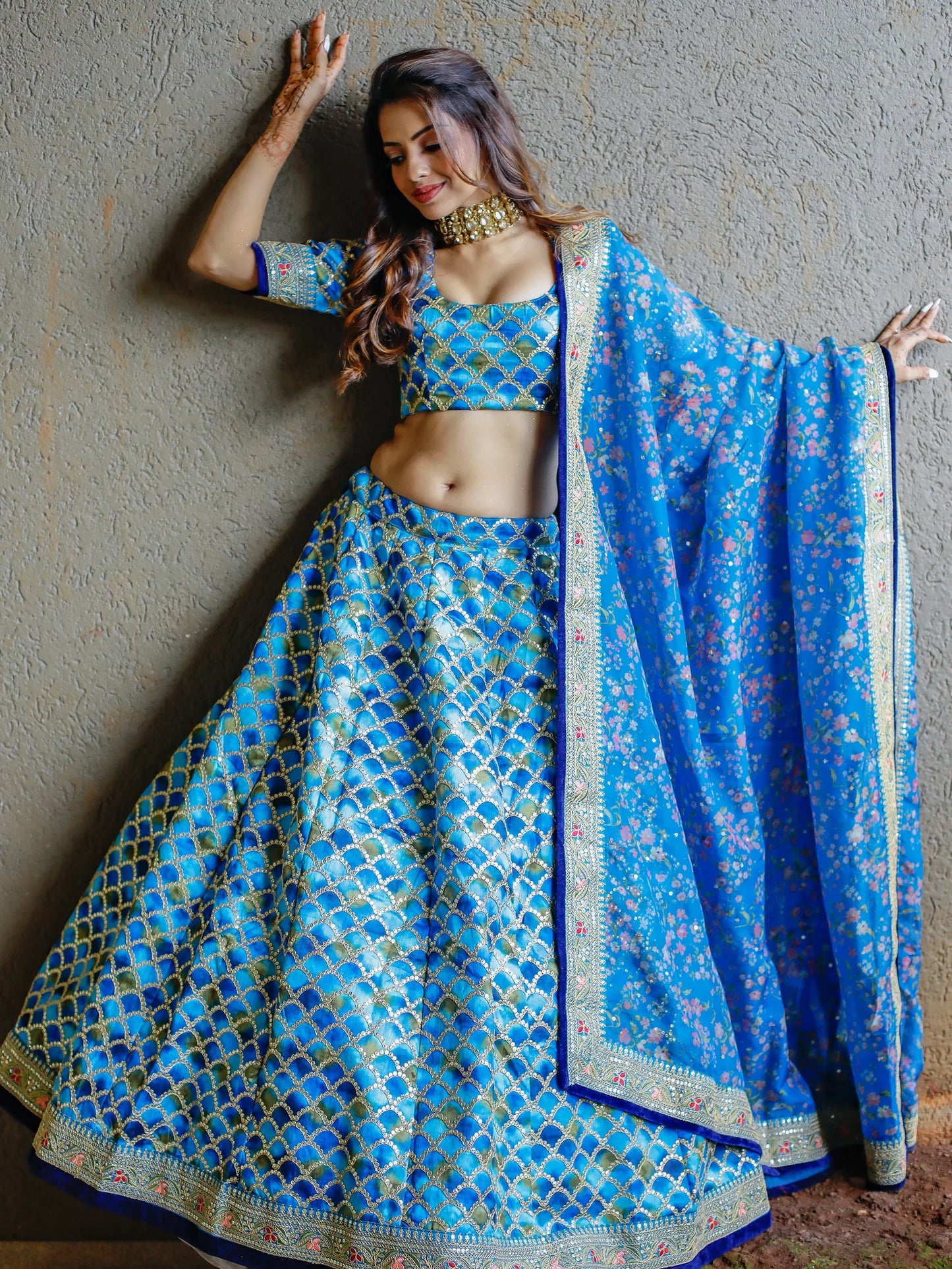 "Authentic Indian lehengas delivered in the USA." 