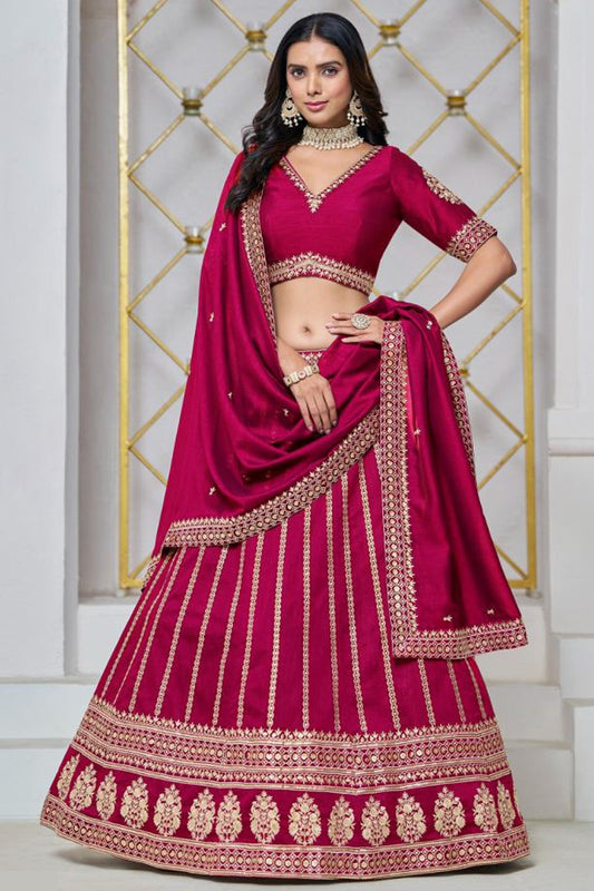 "Celebrate traditions in the USA with our lehengas." 