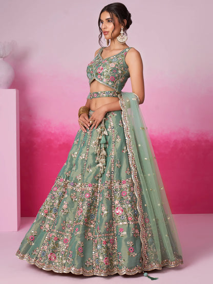 "Stylish lehengas for U.S.-based Indian functions." 