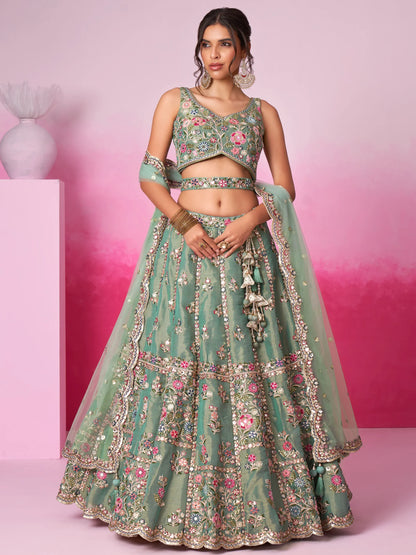 "Stylish lehengas for U.S.-based Indian functions." 