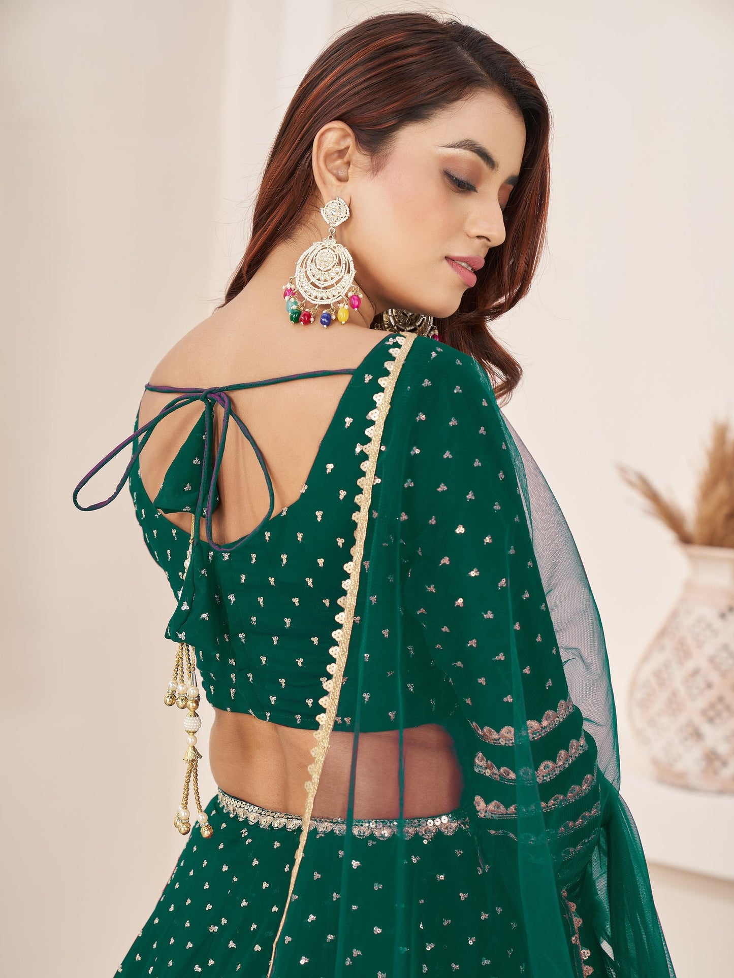 "Gorgeous lehengas for Indian events in the U.S." 