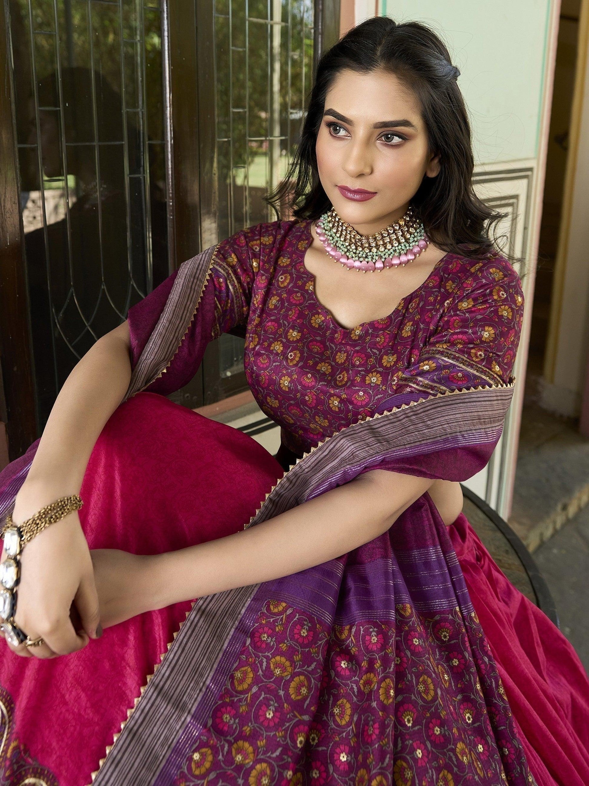 "Lehengas made for Indian functions across the USA." 