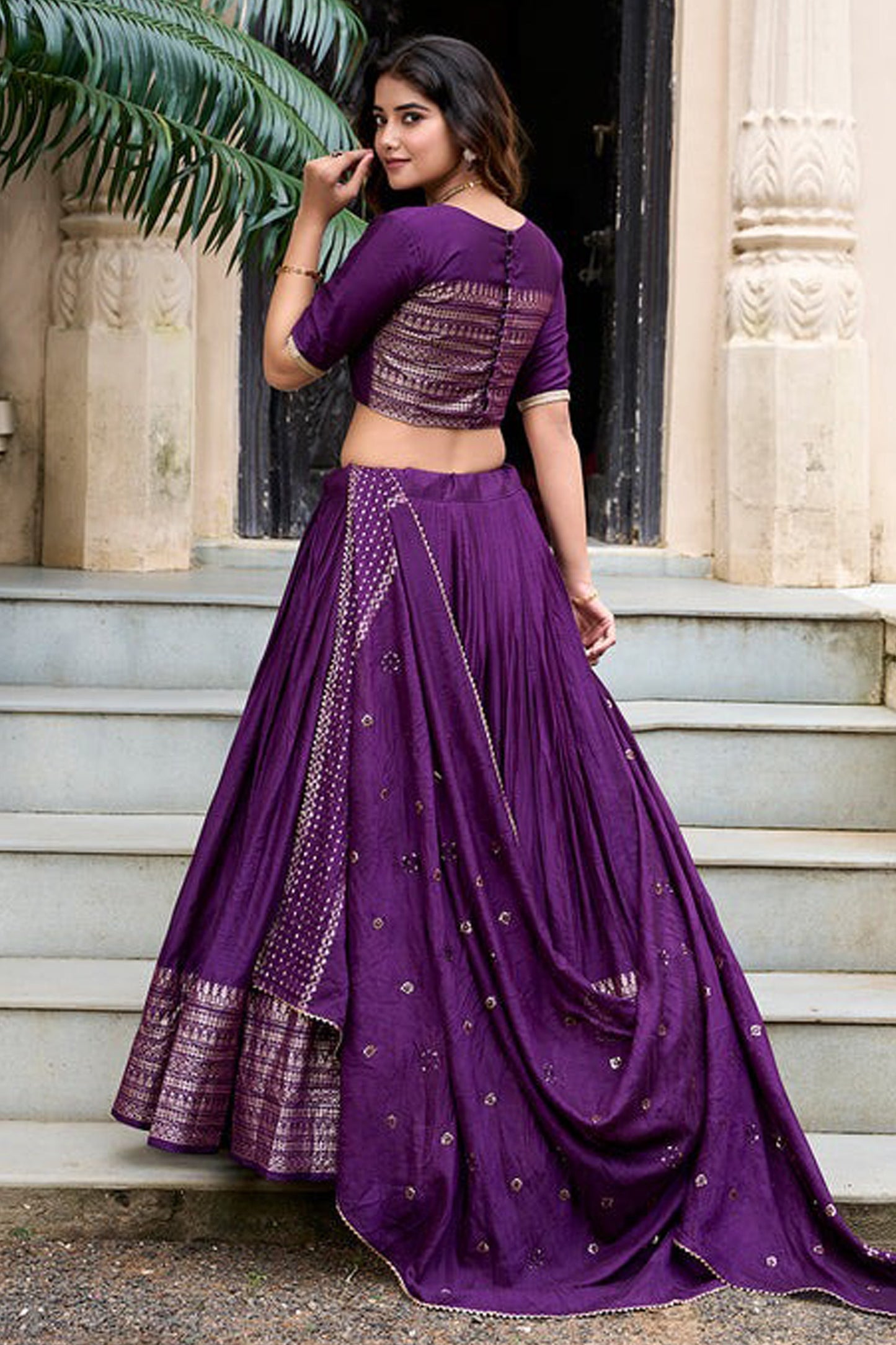 "Desi lehengas for American celebrations." 