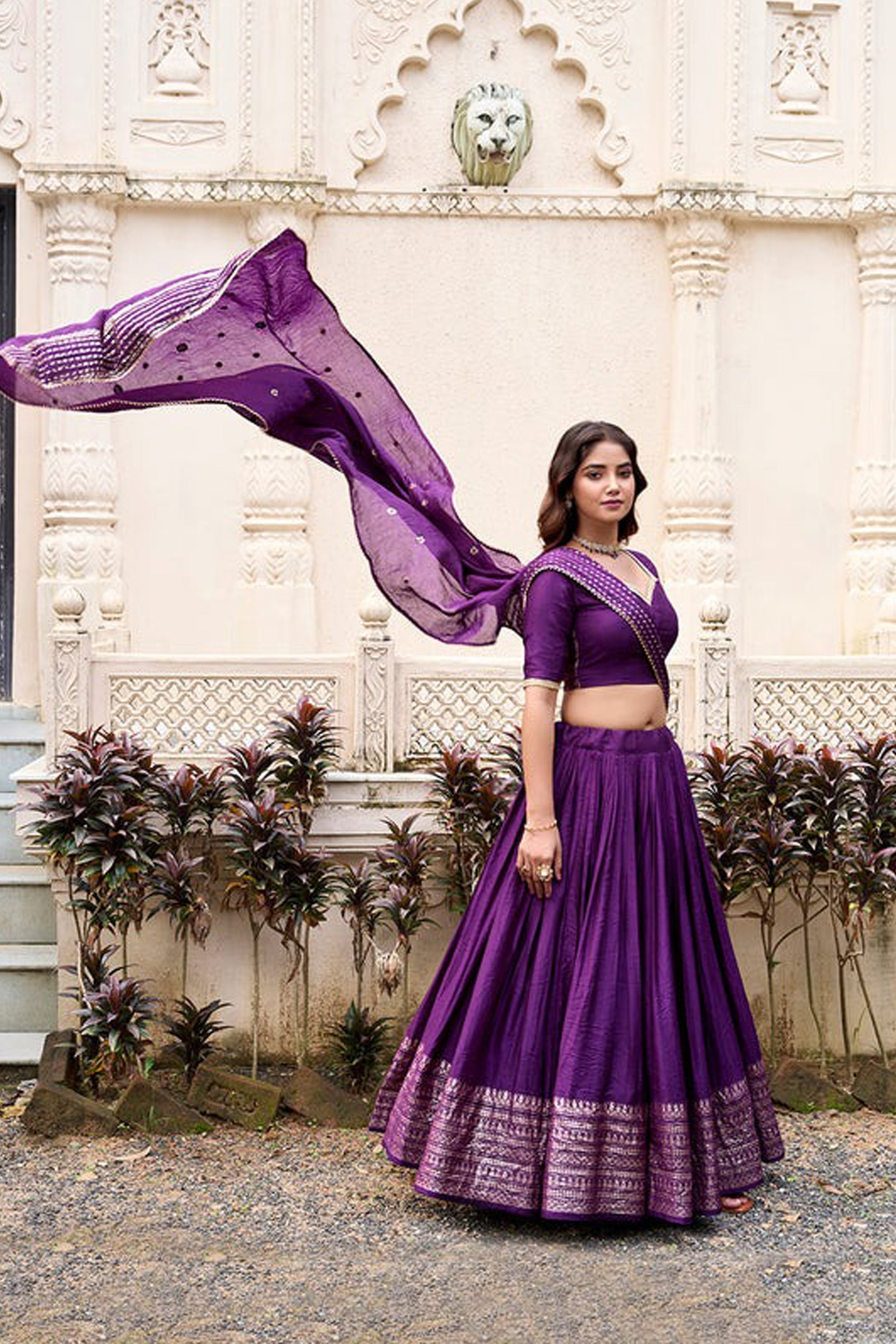 "Desi lehengas for American celebrations." 