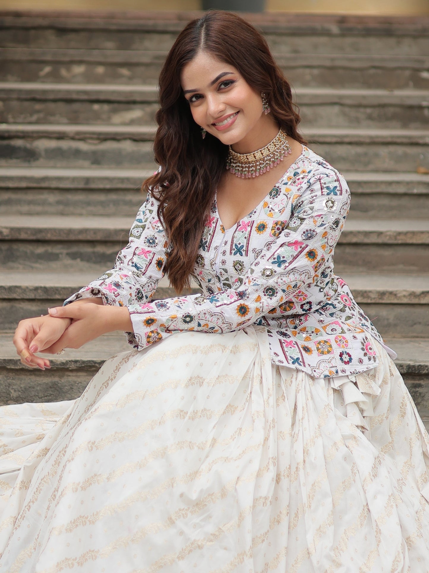 "Traditional lehengas for modern Indian Americans."