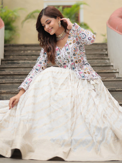 "Traditional lehengas for modern Indian Americans."