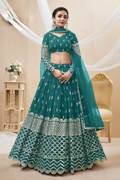 "Diwali party lehengas in the U.S." 