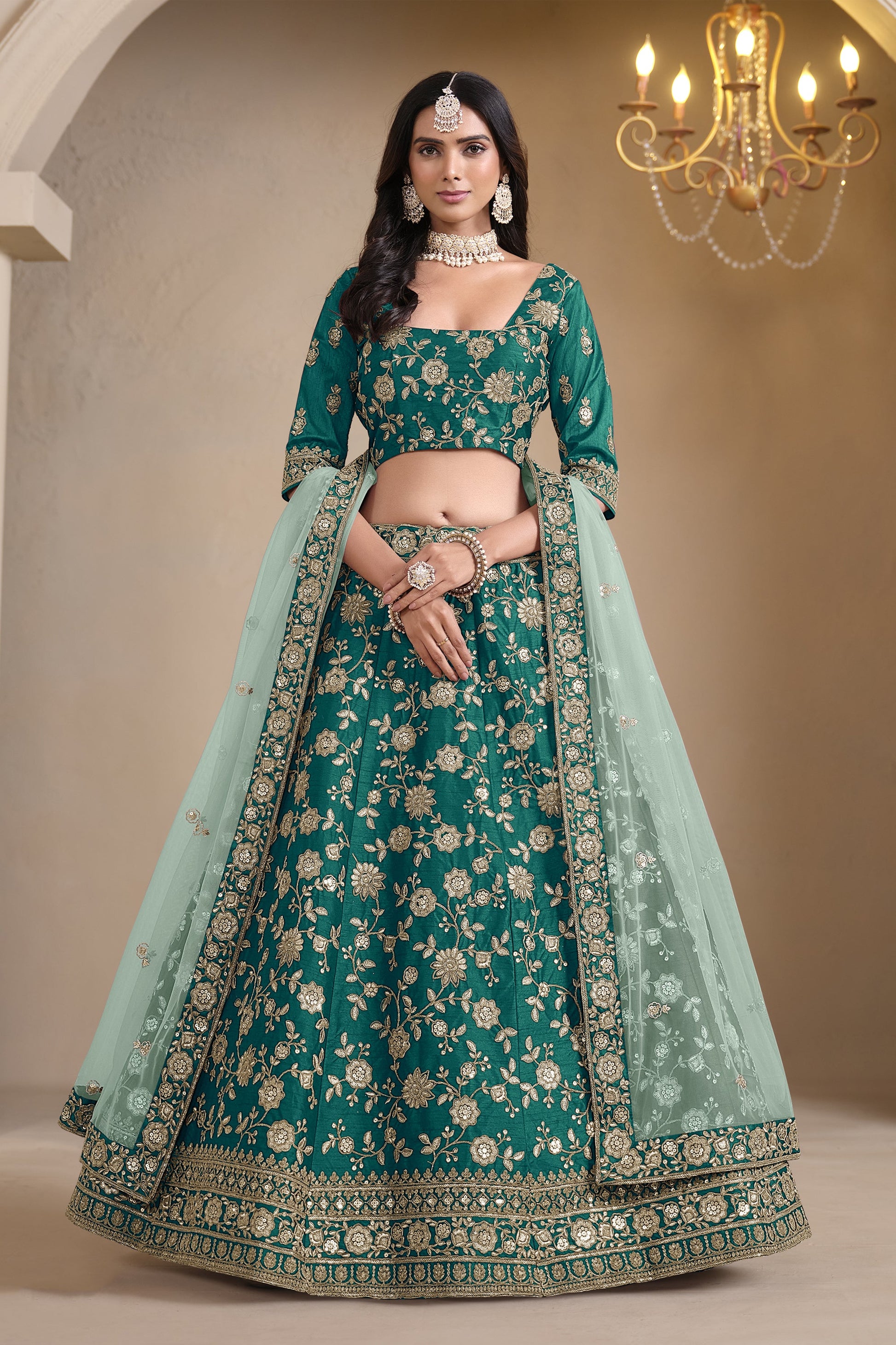"Gorgeous lehengas for Indian events in the U.S." 