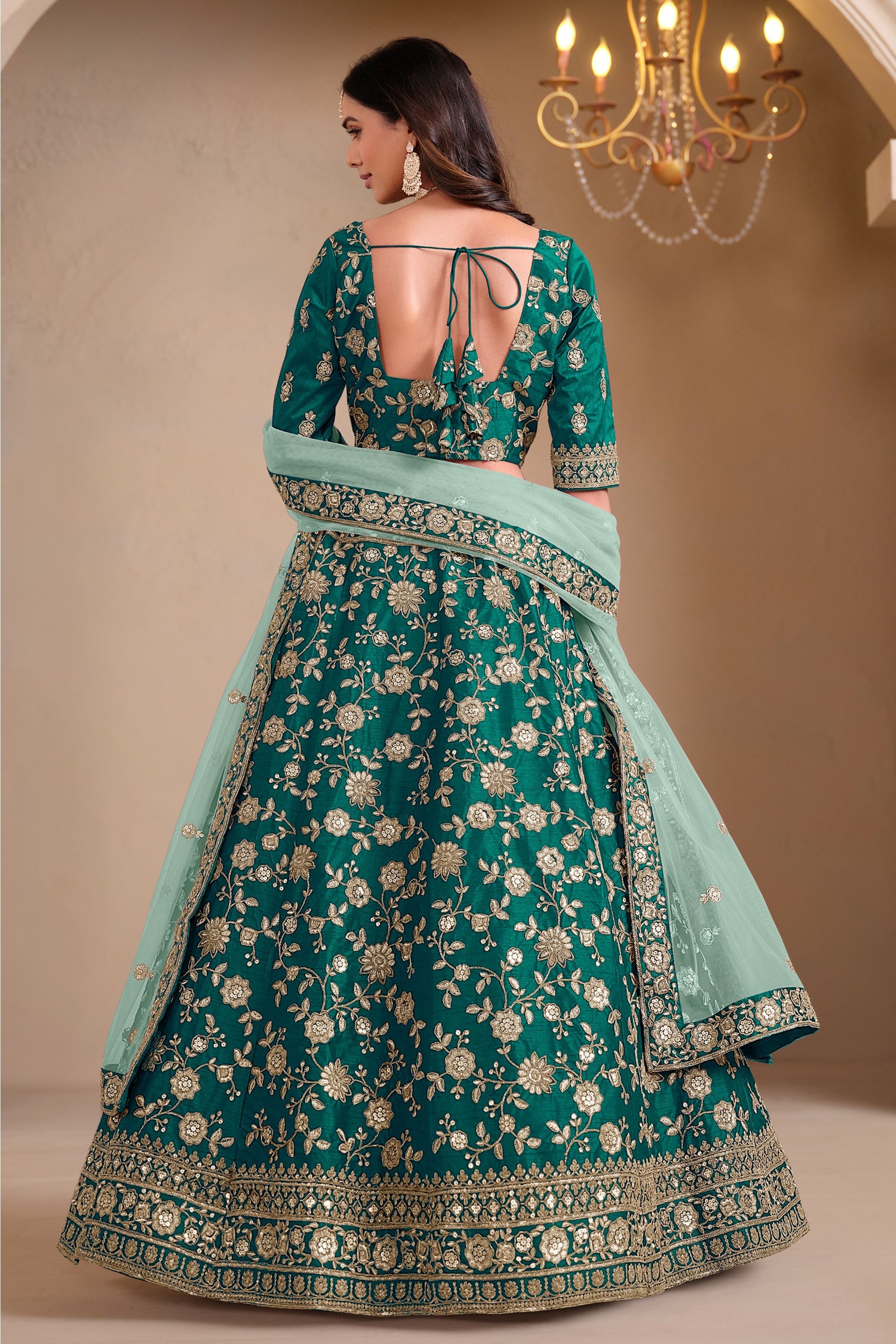"Gorgeous lehengas for Indian events in the U.S." 