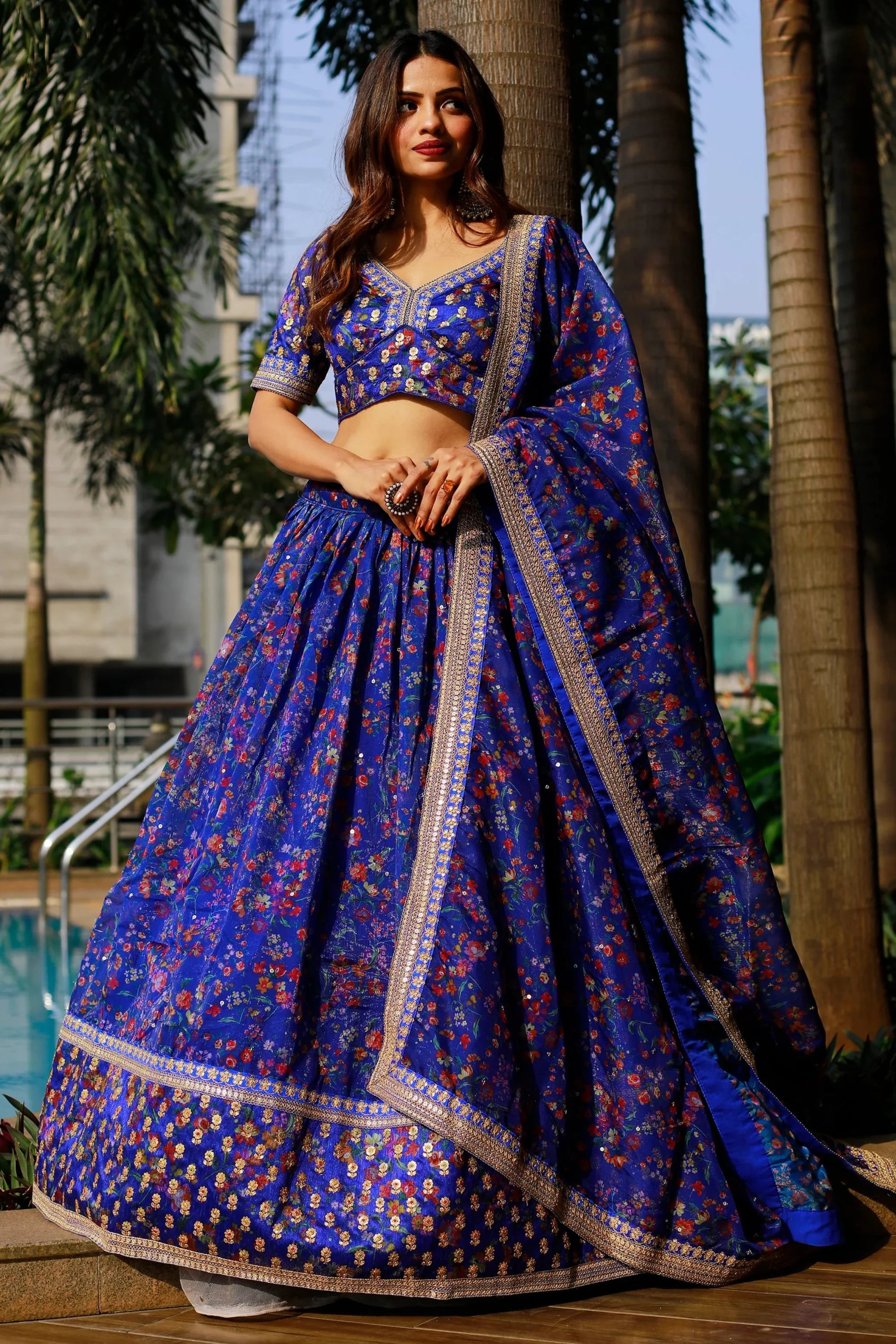 "Lehengas made for Indian functions across the USA." 