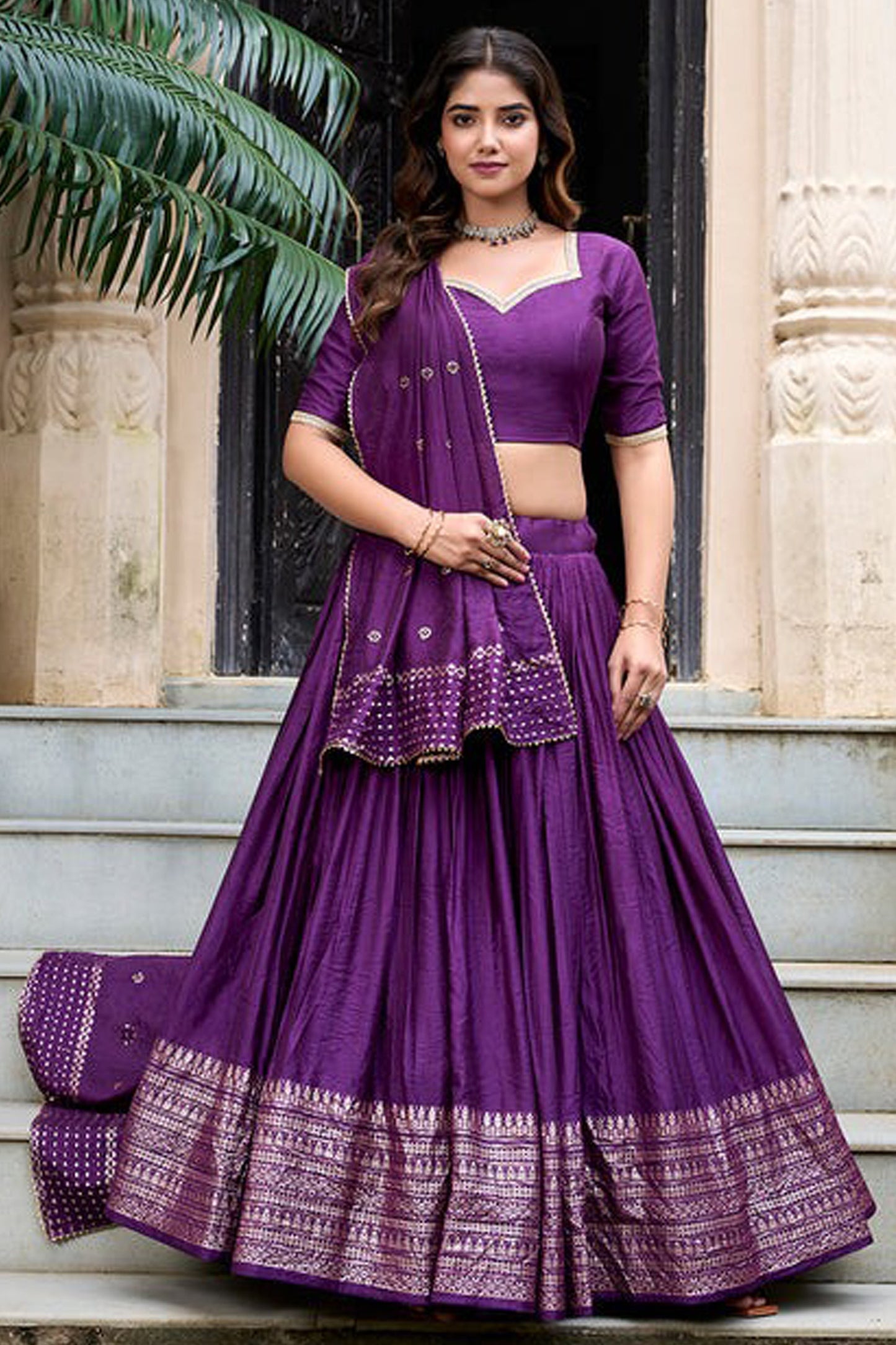 "Desi lehengas for American celebrations." 