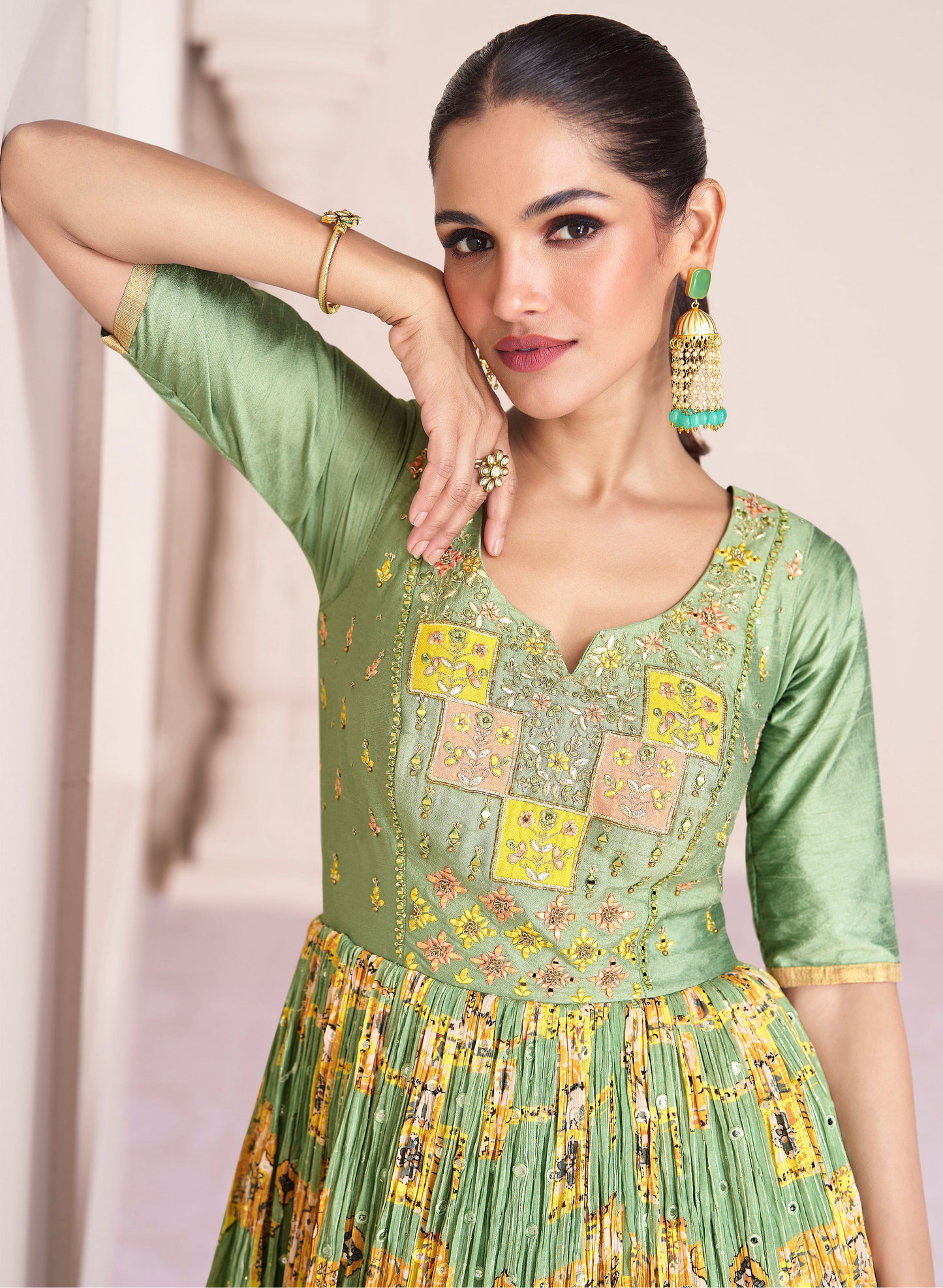 Indian Wedding Anarkali Dressâ€‹ With Dupatta For Wedding Reception USA