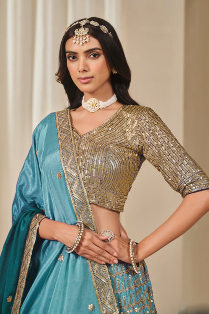 Special Occasion Wear Premium Chinon Silk Lehenga Choli With Dupatta
