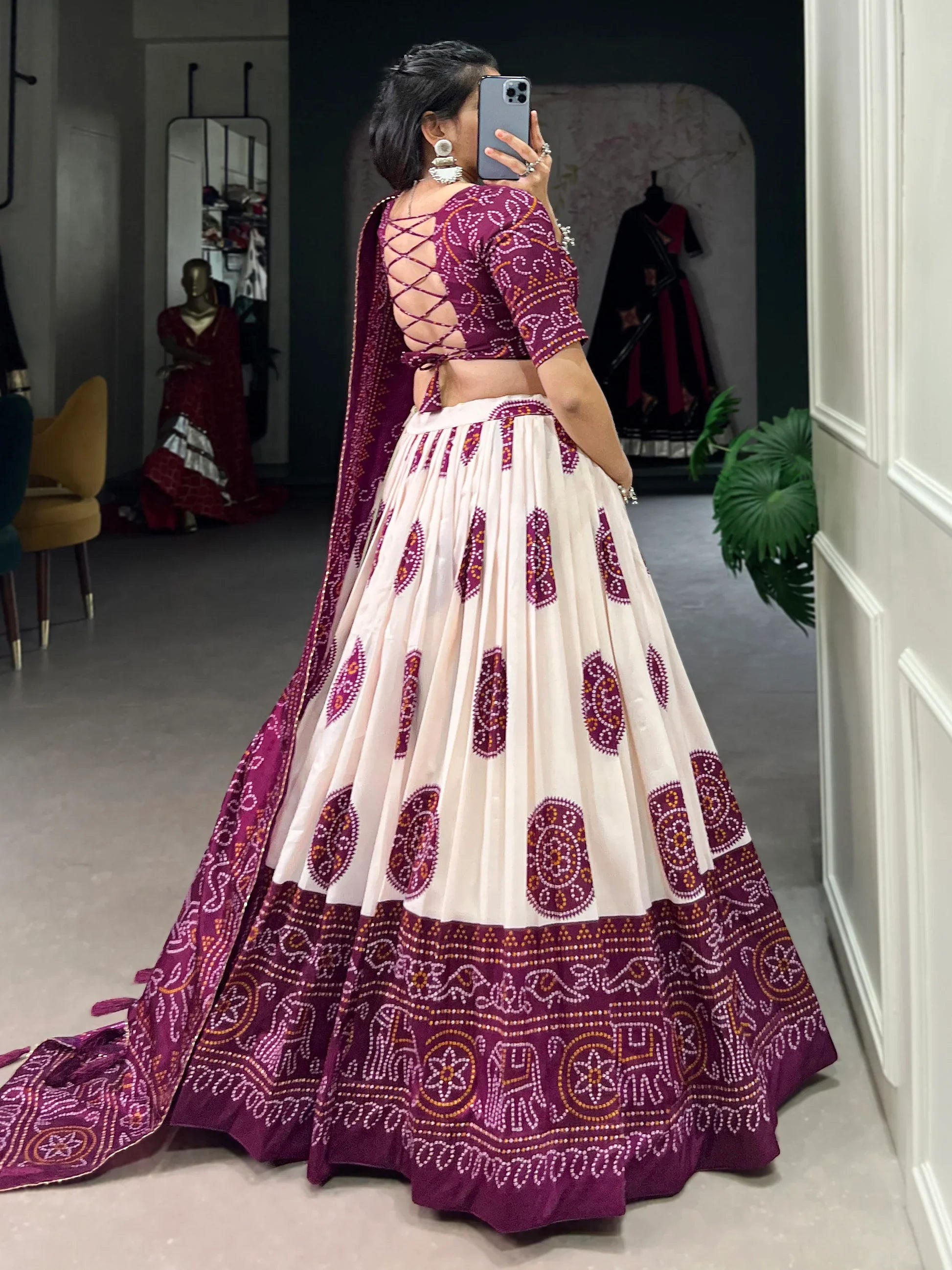 "Ethnic wear made for American desi events." 