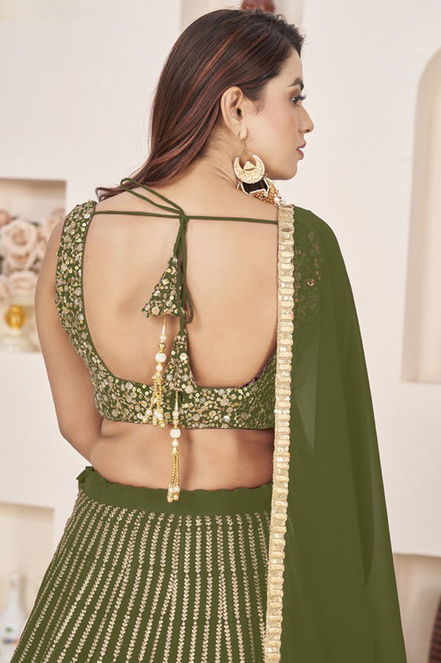 "Celebrate Indian roots in the U.S. with our lehengas." 