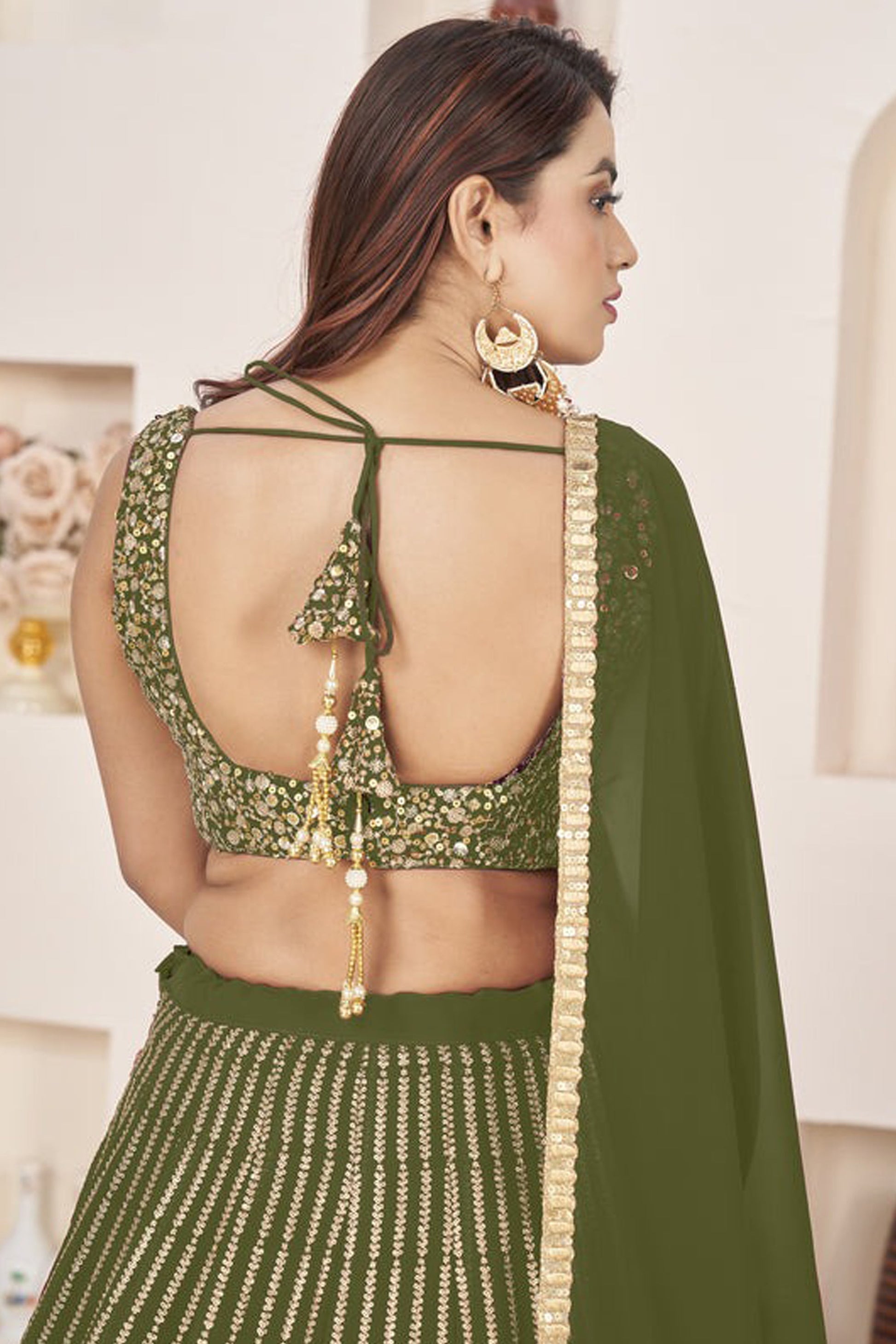"Celebrate Indian roots in the U.S. with our lehengas." 