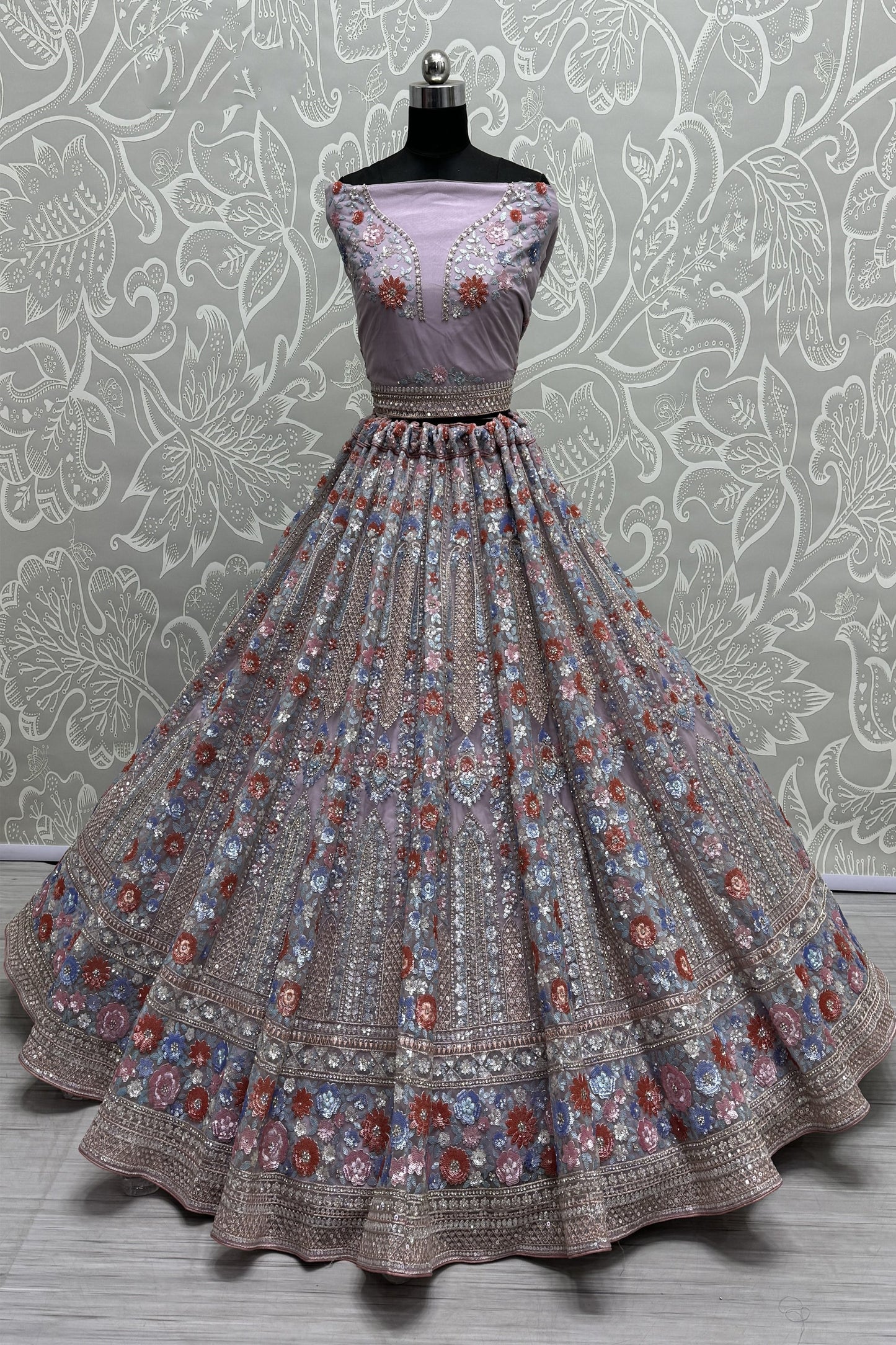 "Lehengas made for Indian functions across the USA."
