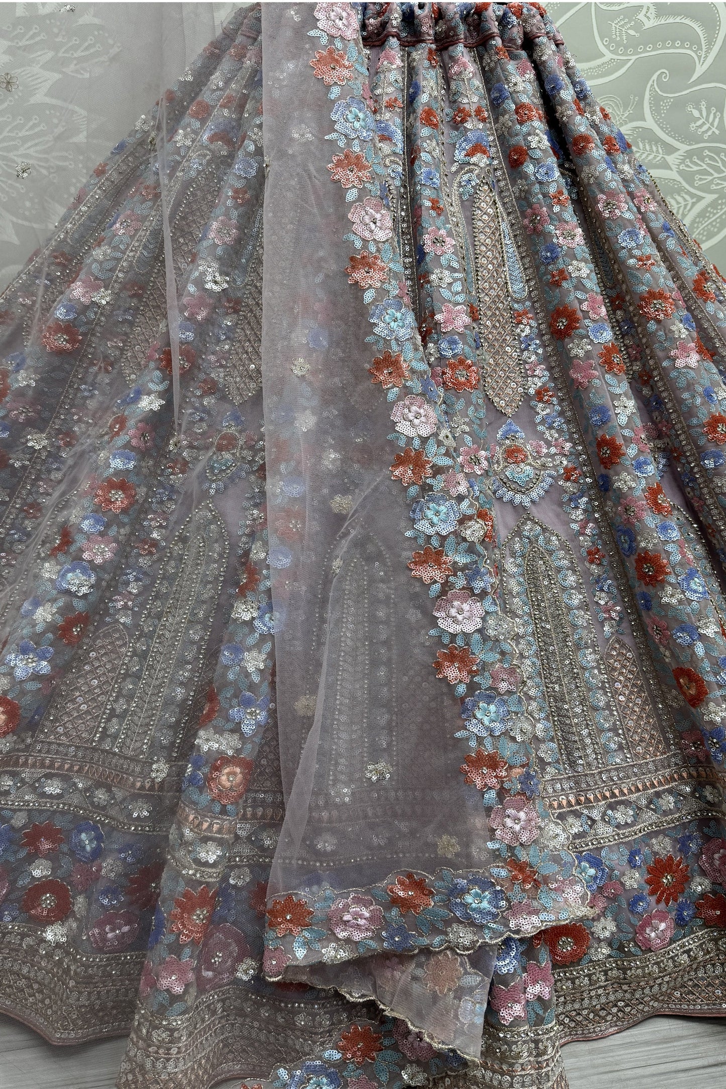 "Lehengas made for Indian functions across the USA."
