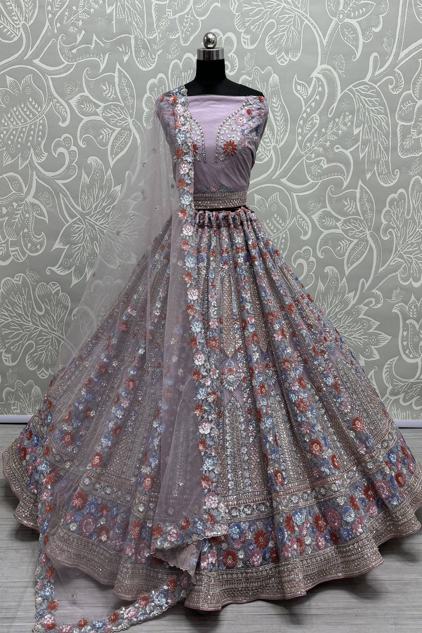 "Lehengas made for Indian functions across the USA."
