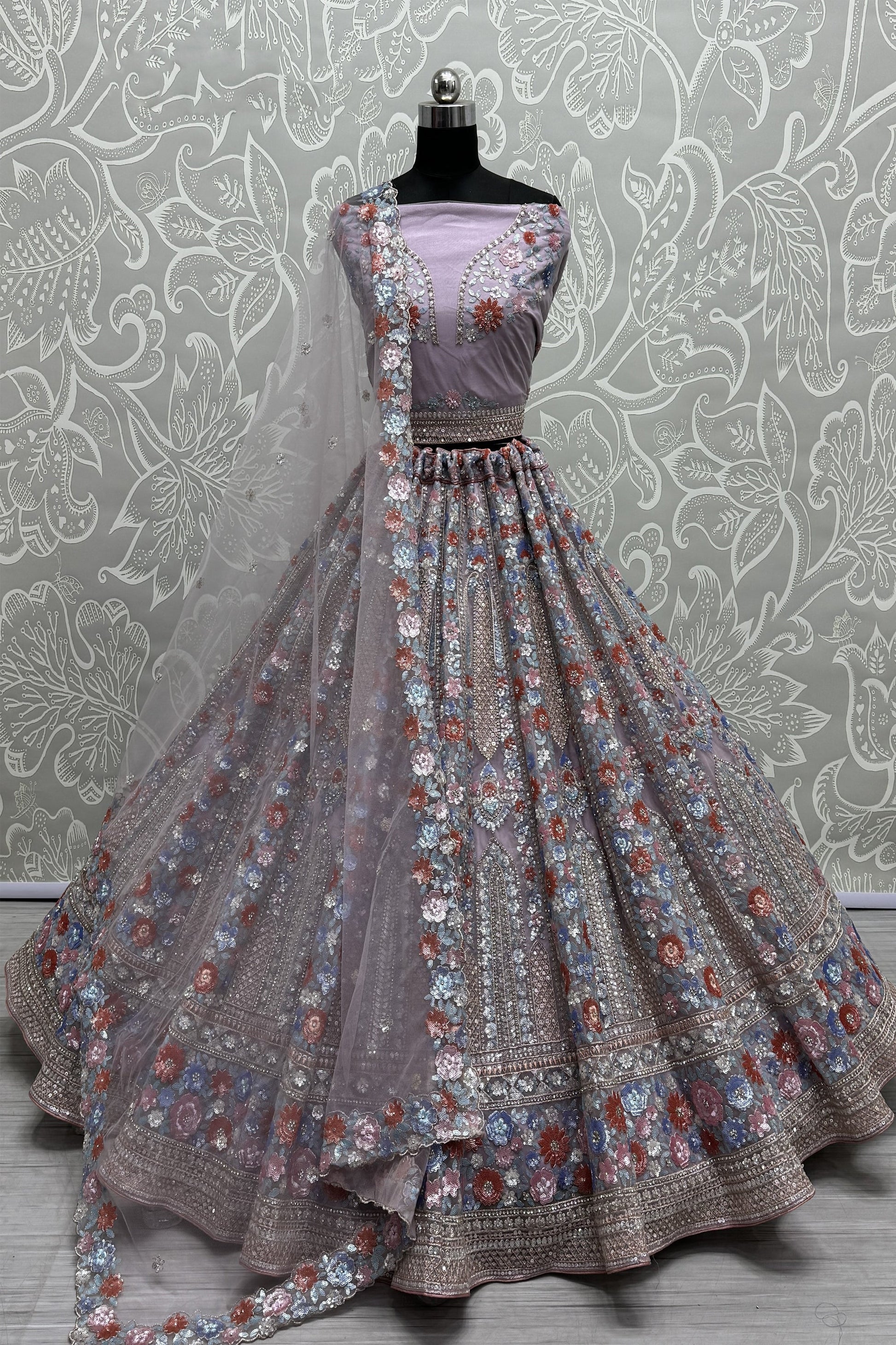 "Lehengas made for Indian functions across the USA."
