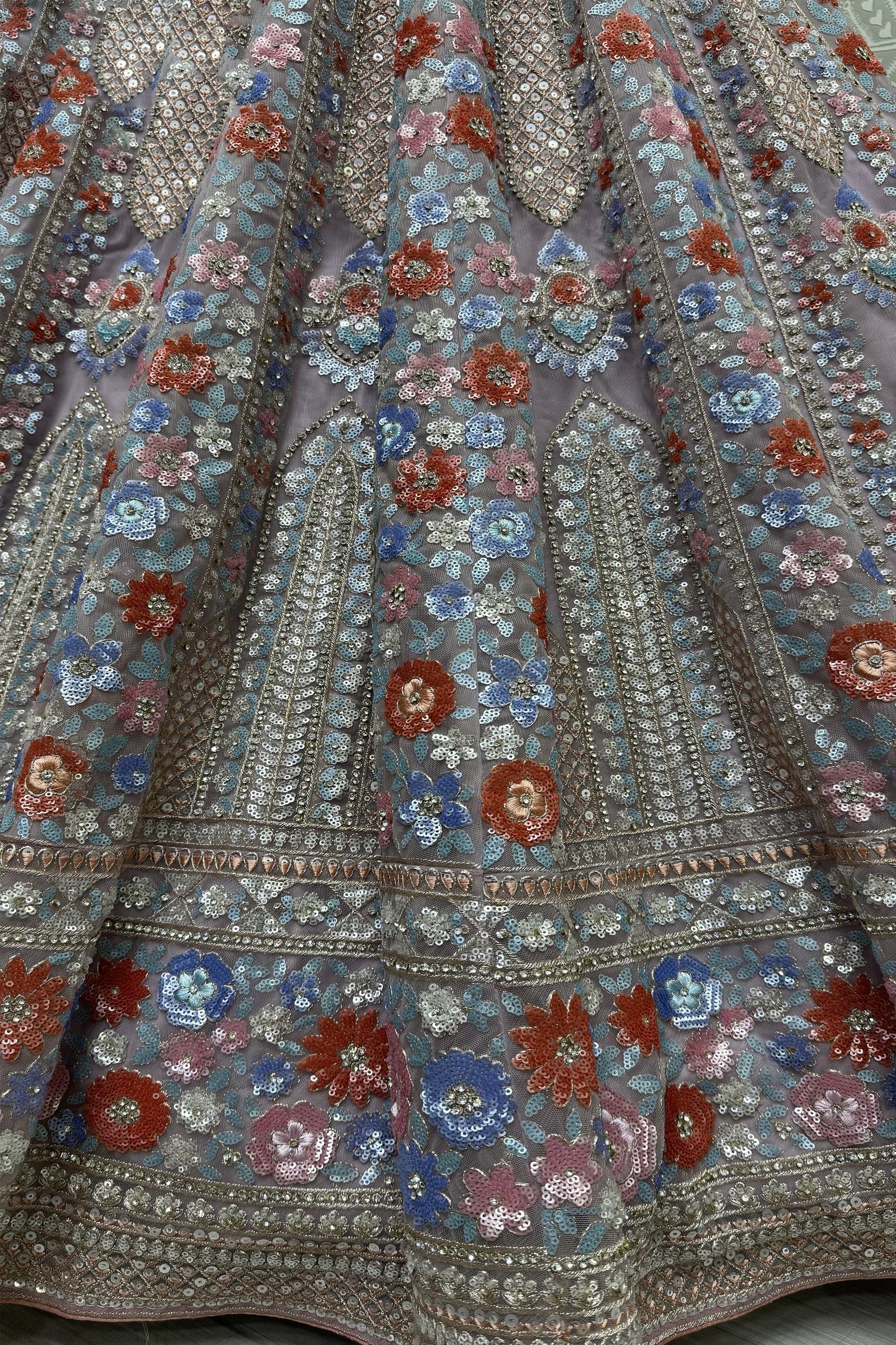 "Lehengas made for Indian functions across the USA."
