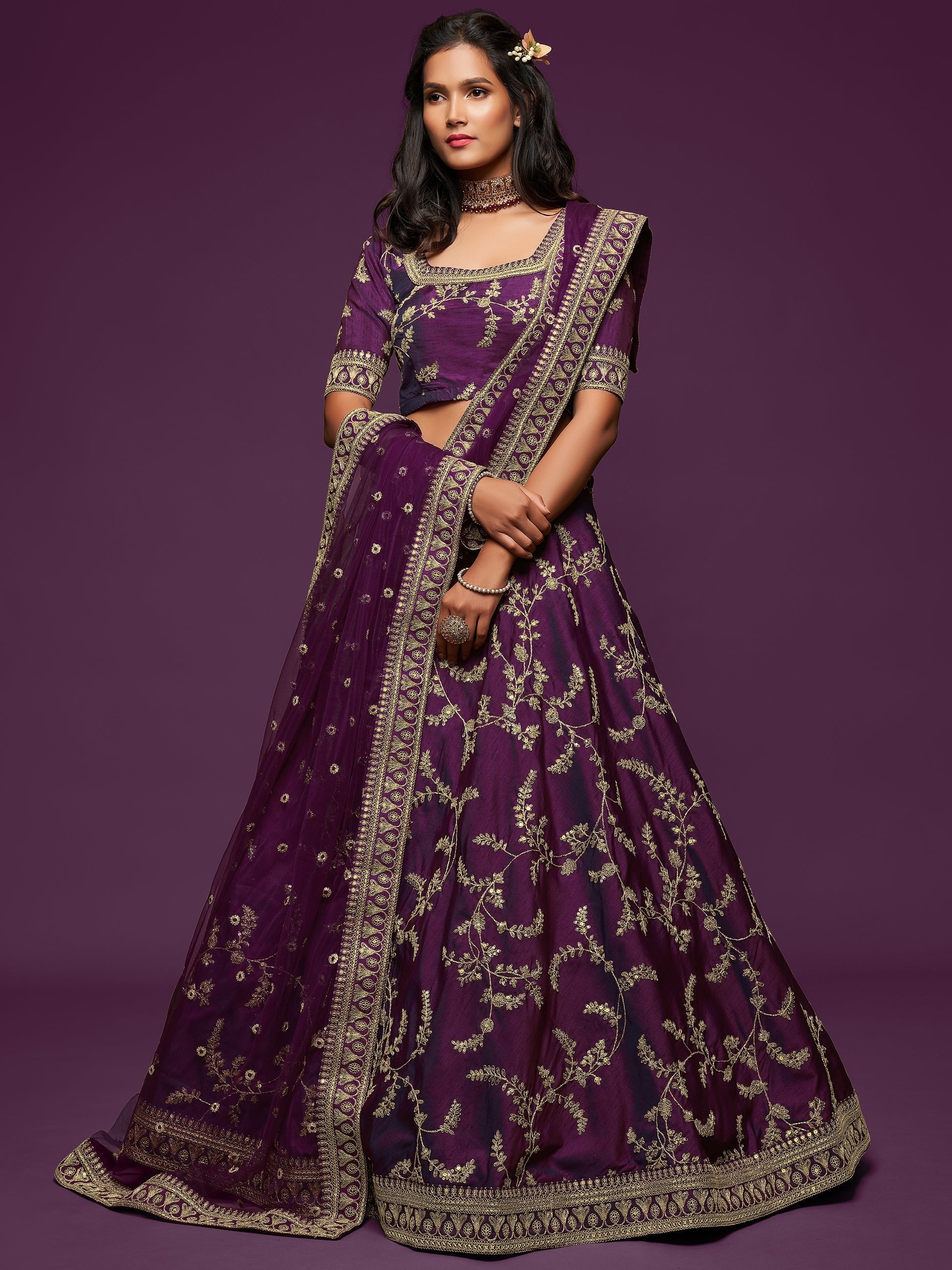 "Cultural charm meets style—lehenga looks in the USA."