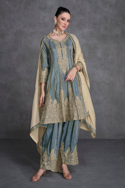 Indian Reception Party Wear Palazzo Suit 