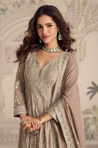 Woman wearing a traditional outfit  Heritage Look in Party & indian Wear Anarkali Gown