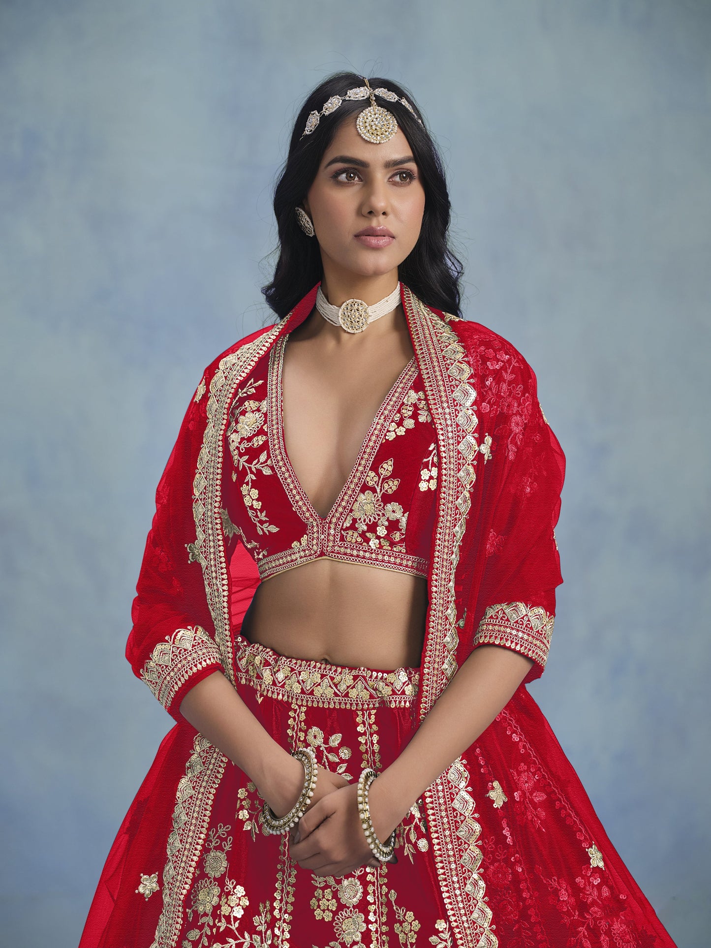 Red Lehenga for Diwali – Bright and bold, perfect for lighting up the night. 