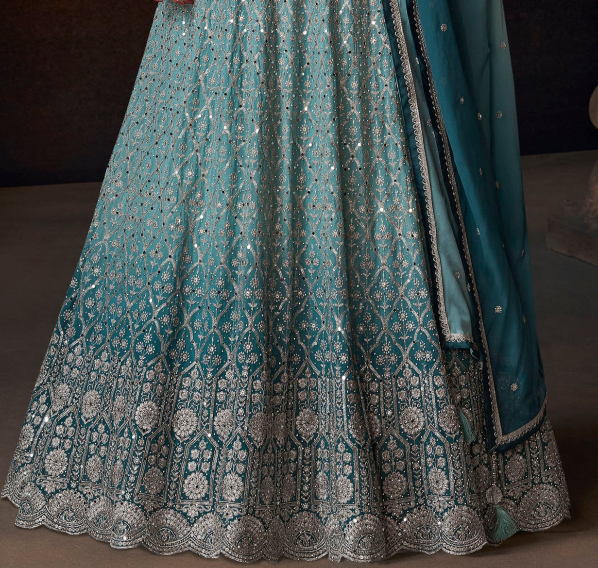 Heavy Embroidery Georgette Anarkali Gowns​ Beautiful Party Wear Suits 