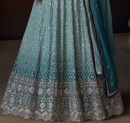 Heavy Embroidery Georgette Anarkali Gowns​ Beautiful Party Wear Suits 
