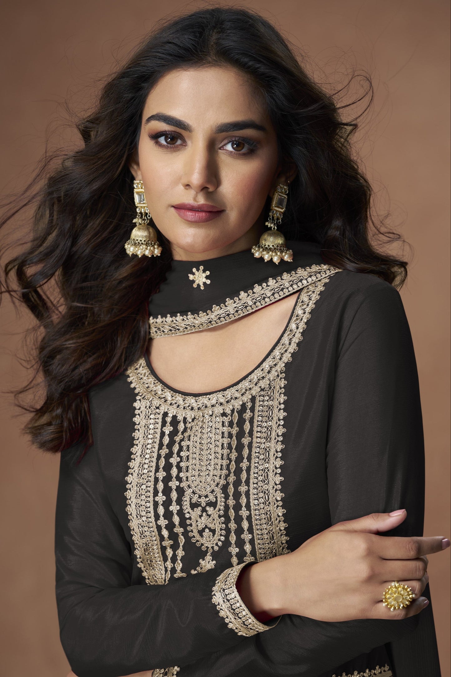 Women's Stitched Designer Wedding Palazzo Suit 