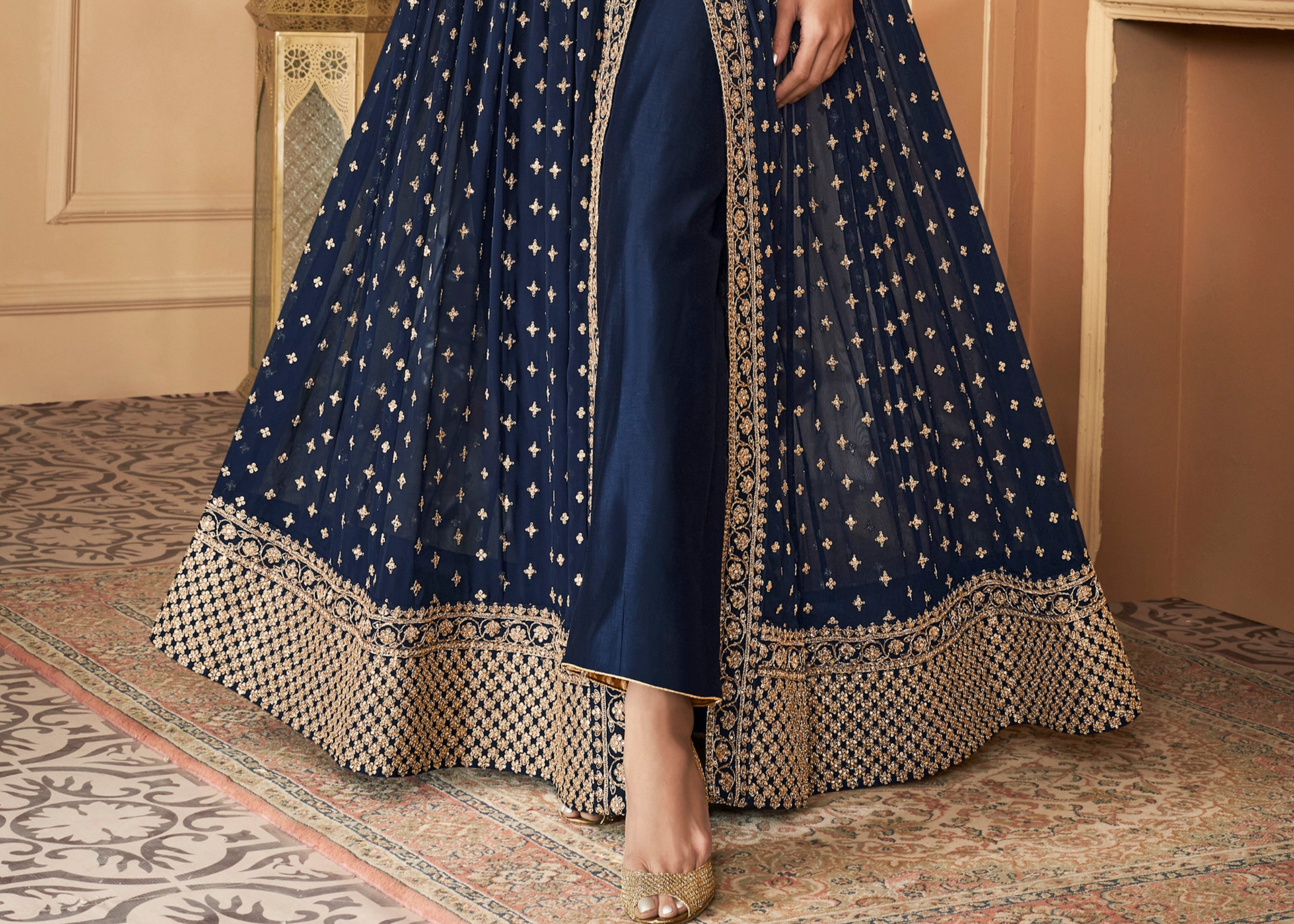 Plus Size Anarkali Gowns Dress With Dupatta For Event 