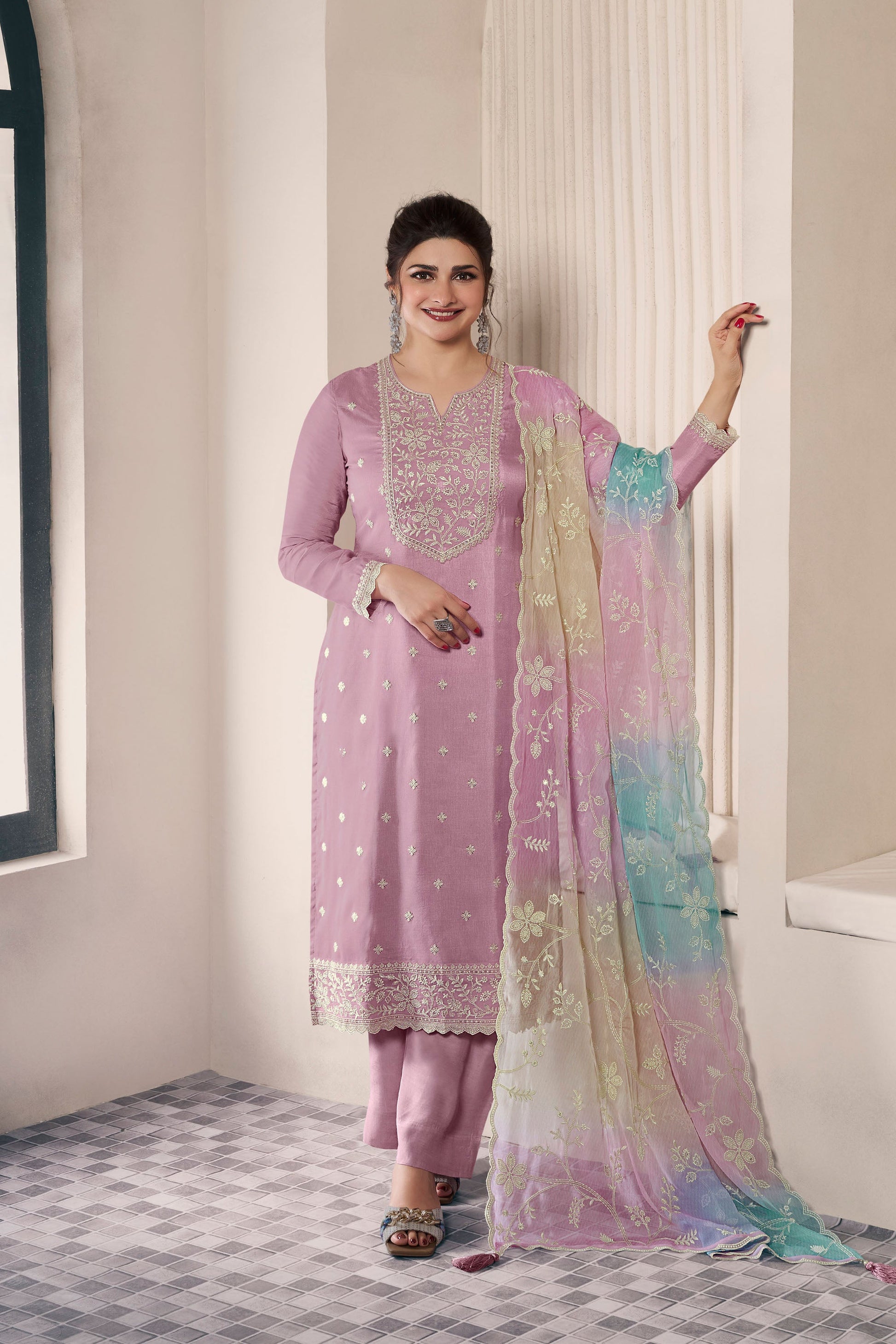 Punjabi salwar kameez inspired silhouette detail