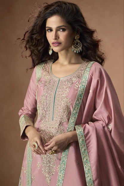 Pink Designer Wedding Palazzo