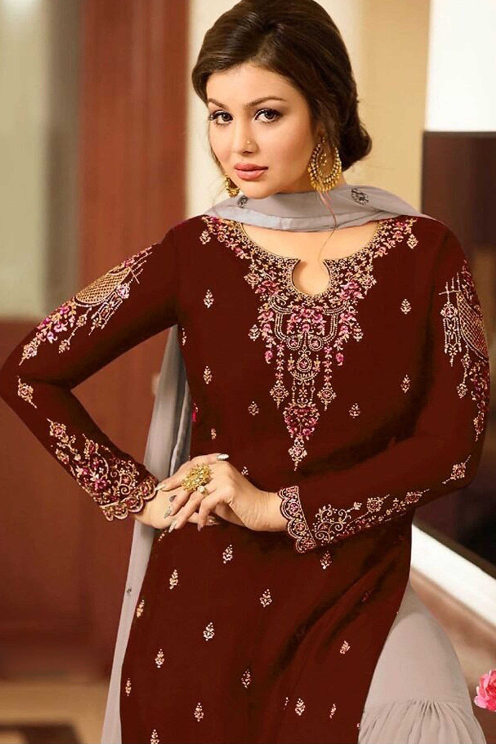 Designer Sharara Dress With Dupatta Pakistani Wedding Outfit Ready To Wear USA